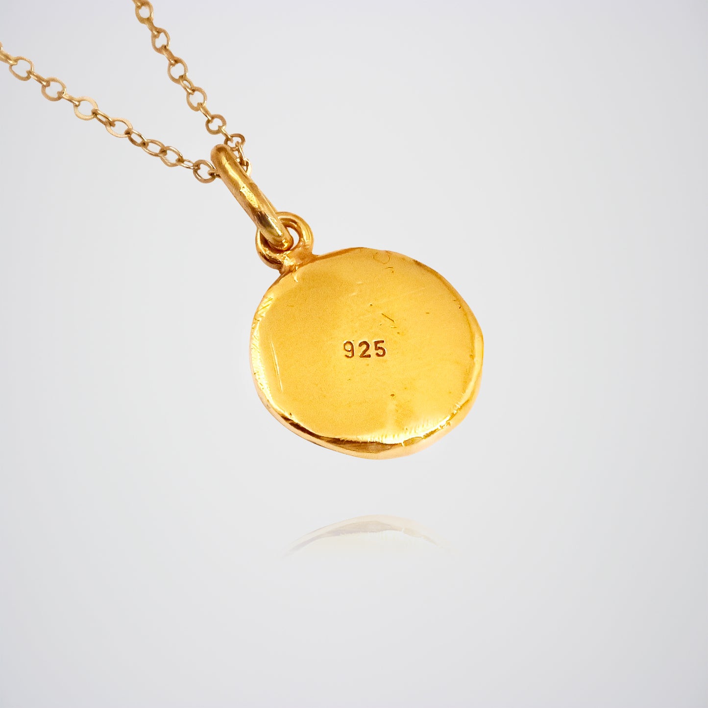 Kreuz-Münzen-Anhänger. 24ct Gold Vermeil